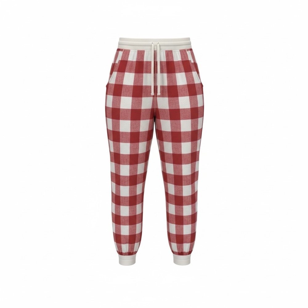Women’s American Eagle Outfitters Red and White Checkered Flannel Pajama Bottoms